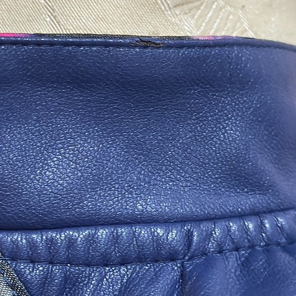 Jamie Sadock Circles Faux Blue Leather Collar 1/4 Zip Pull On Golf Midi Dress S - Picture 12 of 12